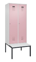 C+P Spind Evolo PLUS 0490507-12 mit Bank 1 Abt.400mm Drehriegel (HxBxT) 2120x400x815mm 7035/6011