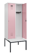 C+P Spind Evolo PLUS 0490507-12 mit Bank 1 Abt.400mm Drehriegel (HxBxT) 2120x400x815mm 7035/6011