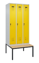 C+P Spind Evolo PLUS 0490507-32 mit Bank 3 Abt.400mm Drehriegel (HxBxT) 2120x1200x815mm 9016/3015