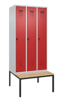 C+P Spind Evolo PLUS 0490507-32 mit Bank 3 Abt.400mm Drehriegel (HxBxT) 2120x1200x815mm 9016/3015