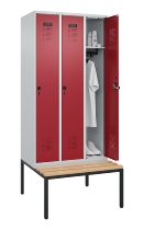 C+P Spind Evolo PLUS 0490507-32 mit Bank 3 Abt.400mm Drehriegel (HxBxT) 2120x1200x815mm 9016/3015