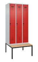 C+P Spind Evolo PLUS 0490507-32 mit Bank 3 Abt.400mm Drehriegel (HxBxT) 2120x1200x815mm 9016/3015