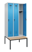 C+P Spind Evolo PLUS 0490507-32 mit Bank 3 Abt.400mm Drehriegel (HxBxT) 2120x1200x815mm 9016/3015