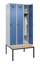 C+P Spind Evolo PLUS 0490507-32 mit Bank 3 Abt.400mm Drehriegel (HxBxT) 2120x1200x815mm 9016/3015