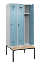 C+P Spind Evolo PLUS 0490507-32 mit Bank 3 Abt.400mm Drehriegel (HxBxT) 2120x1200x815mm 9016/3015