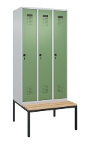 C+P Spind Evolo PLUS 0490507-32 mit Bank 3 Abt.400mm Drehriegel (HxBxT) 2120x1200x815mm 9016/3015