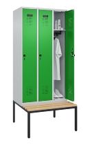 C+P Spind Evolo PLUS 0490507-32 mit Bank 3 Abt.400mm Drehriegel (HxBxT) 2120x1200x815mm 9016/3015