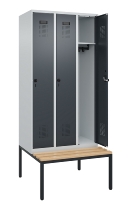 C+P Spind Evolo PLUS 0490507-32 mit Bank 3 Abt.400mm Drehriegel (HxBxT) 2120x1200x815mm 9016/3015