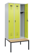 C+P Spind Evolo PLUS 0490507-32 mit Bank 3 Abt.400mm Drehriegel (HxBxT) 2120x1200x815mm 9016/3015