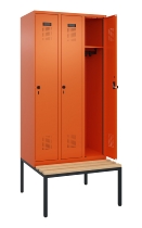 C+P Spind Evolo PLUS 0490507-30 mit Bank 3 Abt.300mm Drehriegel (HxBxT) 2120x900x815mm 0010/0010