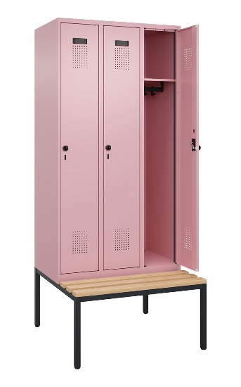 C+P Spind Evolo PLUS 0490507-30 mit Bank 3 Abt.300mm Drehriegel (HxBxT) 2120x900x815mm 0010/0010