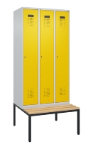 C+P Spind Evolo PLUS 0490507-32 mit Bank 3 Abt.400mm Drehriegel (HxBxT) 2120x1200x815mm 9016/3015