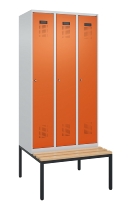 C+P Spind Evolo PLUS 0490507-32 mit Bank 3 Abt.400mm Drehriegel (HxBxT) 2120x1200x815mm 9016/3015