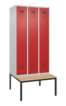C+P Spind Evolo PLUS 0490507-32 mit Bank 3 Abt.400mm Drehriegel (HxBxT) 2120x1200x815mm 9016/3015
