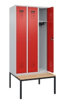 C+P Spind Evolo PLUS 0490507-32 mit Bank 3 Abt.400mm Drehriegel (HxBxT) 2120x1200x815mm 9016/3015