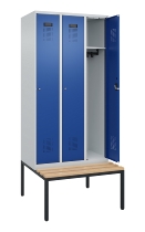 C+P Spind Evolo PLUS 0490507-32 mit Bank 3 Abt.400mm Drehriegel (HxBxT) 2120x1200x815mm 9016/3015