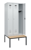C+P Spind Evolo PLUS 0490507-32 mit Bank 3 Abt.400mm Drehriegel (HxBxT) 2120x1200x815mm 9016/3015