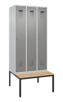C+P Spind Evolo PLUS 0490507-32 mit Bank 3 Abt.400mm Drehriegel (HxBxT) 2120x1200x815mm 9016/3015