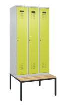 C+P Spind Evolo PLUS 0490507-32 mit Bank 3 Abt.400mm Drehriegel (HxBxT) 2120x1200x815mm 9016/3015