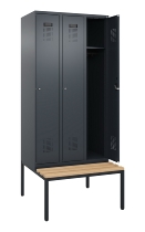 C+P Spind Evolo PLUS 0490507-32 mit Bank 3 Abt.400mm Drehriegel (HxBxT) 2120x1200x815mm 9016/3015