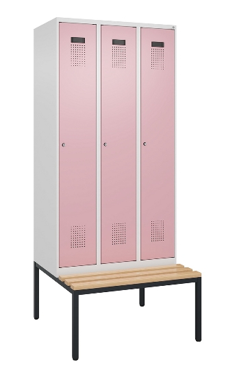 C+P Spind Evolo PLUS 0490507-32 mit Bank 3 Abt.400mm Drehriegel (HxBxT) 2120x1200x815mm 9016/3015