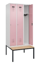 C+P Spind Evolo PLUS 0490507-32 mit Bank 3 Abt.400mm Drehriegel (HxBxT) 2120x1200x815mm 9016/3015