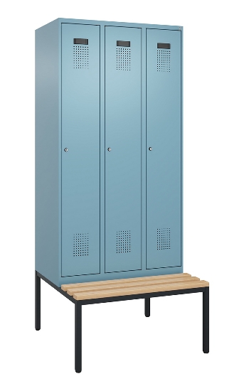 C+P Spind Evolo PLUS 0490507-30 mit Bank 3 Abt.300mm Drehriegel (HxBxT) 2120x900x815mm 0010/0010