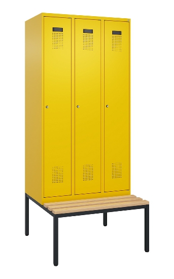C+P Spind Evolo PLUS 0490507-30 mit Bank 3 Abt.300mm Drehriegel (HxBxT) 2120x900x815mm 0010/0010