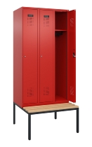 C+P Spind Evolo PLUS 0490507-30 mit Bank 3 Abt.300mm Drehriegel (HxBxT) 2120x900x815mm 0010/0010