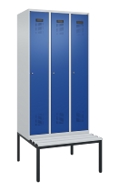 C+P Spind Evolo PLUS 0490507-12 mit Bank 1 Abt.400mm Drehriegel (HxBxT) 2120x400x815mm 7035/6011