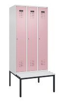 C+P Spind Evolo PLUS 0490507-12 mit Bank 1 Abt.400mm Drehriegel (HxBxT) 2120x400x815mm 7035/6011