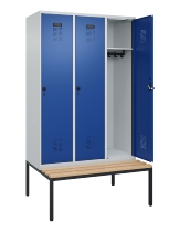 C+P Spind Evolo PLUS 0490507-32 mit Bank 3 Abt.400mm Drehriegel (HxBxT) 2120x1200x815mm 9016/3015