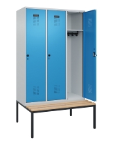 C+P Spind Evolo PLUS 0490507-32 mit Bank 3 Abt.400mm Drehriegel (HxBxT) 2120x1200x815mm 9016/3015