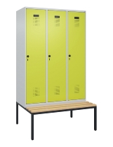 C+P Spind Evolo PLUS 0490507-32 mit Bank 3 Abt.400mm Drehriegel (HxBxT) 2120x1200x815mm 9016/3015