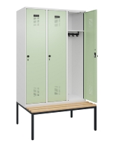 C+P Spind Evolo PLUS 0490507-32 mit Bank 3 Abt.400mm Drehriegel (HxBxT) 2120x1200x815mm 9016/3015