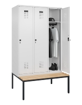 C+P Spind Evolo PLUS 0490507-32 mit Bank 3 Abt.400mm Drehriegel (HxBxT) 2120x1200x815mm 9016/3015