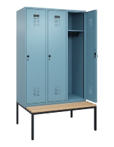 C+P Spind Evolo PLUS 0490507-30 mit Bank 3 Abt.300mm Drehriegel (HxBxT) 2120x900x815mm 0010/0010