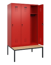 C+P Spind Evolo PLUS 0490507-30 mit Bank 3 Abt.300mm Drehriegel (HxBxT) 2120x900x815mm 0010/0010