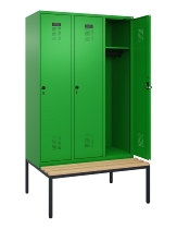 C+P Spind Evolo PLUS 0490507-30 mit Bank 3 Abt.300mm Drehriegel (HxBxT) 2120x900x815mm 0010/0010