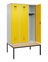 C+P Spind Evolo PLUS 0490507-32 mit Bank 3 Abt.400mm Drehriegel (HxBxT) 2120x1200x815mm 9016/3015