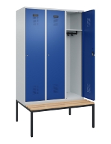 C+P Spind Evolo PLUS 0490507-32 mit Bank 3 Abt.400mm Drehriegel (HxBxT) 2120x1200x815mm 9016/3015