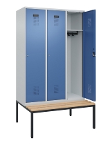 C+P Spind Evolo PLUS 0490507-32 mit Bank 3 Abt.400mm Drehriegel (HxBxT) 2120x1200x815mm 9016/3015