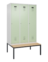 C+P Spind Evolo PLUS 0490507-32 mit Bank 3 Abt.400mm Drehriegel (HxBxT) 2120x1200x815mm 9016/3015