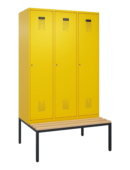 C+P Spind Evolo PLUS 0490507-30 mit Bank 3 Abt.300mm Drehriegel (HxBxT) 2120x900x815mm 0010/0010