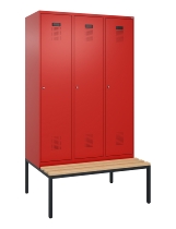 C+P Spind Evolo PLUS 0490507-30 mit Bank 3 Abt.300mm Drehriegel (HxBxT) 2120x900x815mm 0010/0010