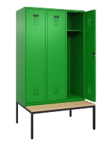 C+P Spind Evolo PLUS 0490507-30 mit Bank 3 Abt.300mm Drehriegel (HxBxT) 2120x900x815mm 0010/0010