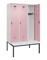 C+P Spind Evolo PLUS 0490507-12 mit Bank 1 Abt.400mm Drehriegel (HxBxT) 2120x400x815mm 7035/6011
