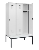 C+P Spind Evolo PLUS 0490507-12 mit Bank 1 Abt.400mm Drehriegel (HxBxT) 2120x400x815mm 7035/6011