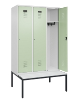 C+P Spind Evolo PLUS 0490507-12 mit Bank 1 Abt.400mm Drehriegel (HxBxT) 2120x400x815mm 7035/6011