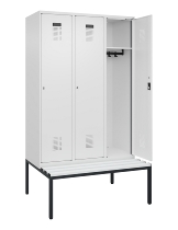 C+P Spind Evolo PLUS 0490507-12 mit Bank 1 Abt.400mm Drehriegel (HxBxT) 2120x400x815mm 7035/6011